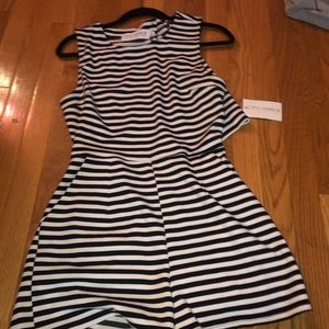 Gypse warrior black and white stripped romper